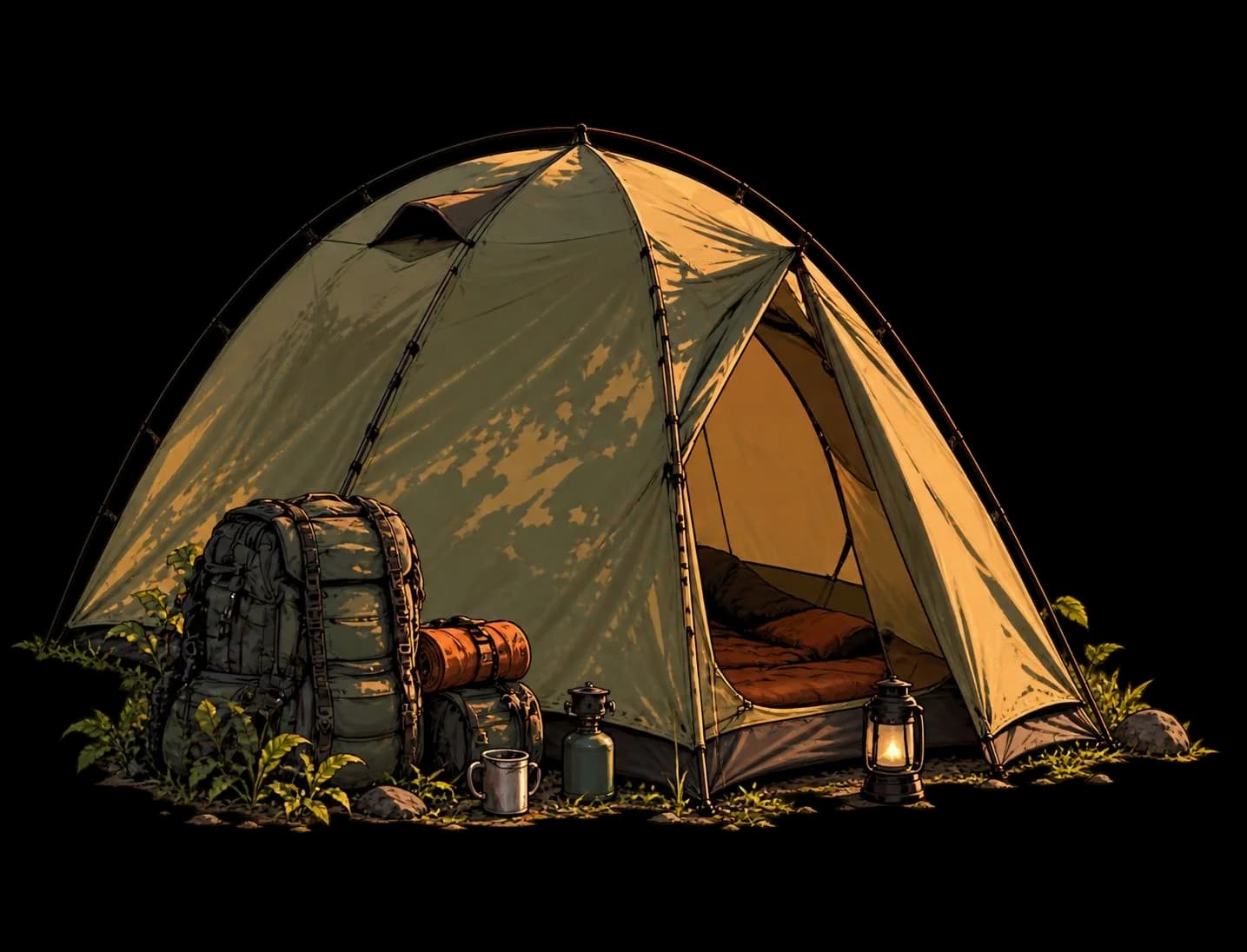 A camping tent